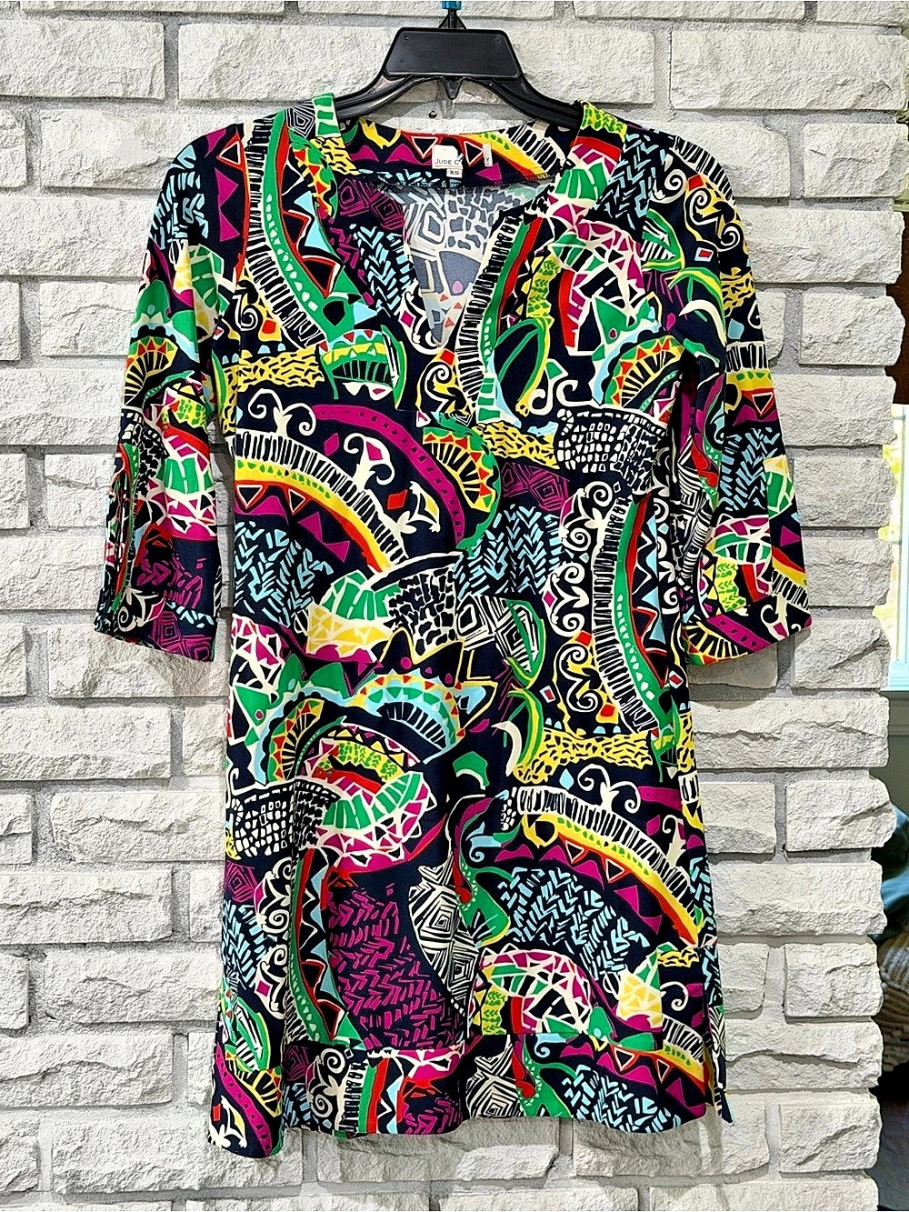 Jude Connally Abstract Print Mini Dress Size XS